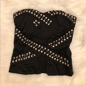 Bebe studded crop top